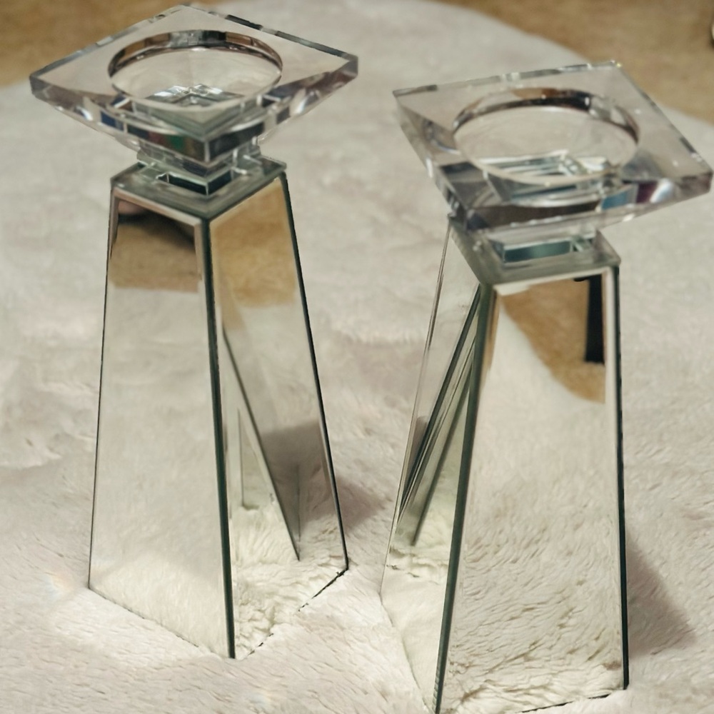 Elegant Glass Candle Holders